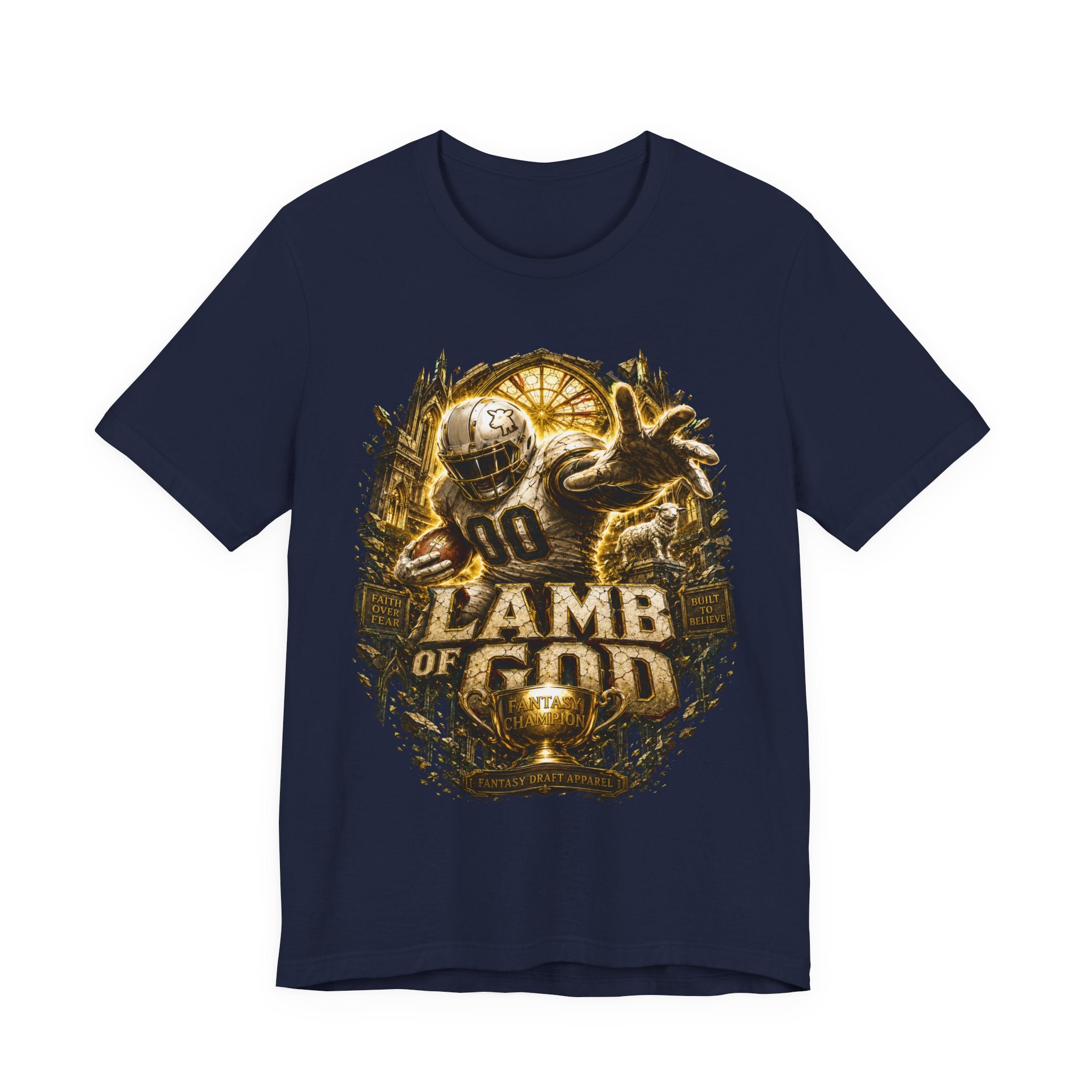 Lamb of God Premium Football Tee