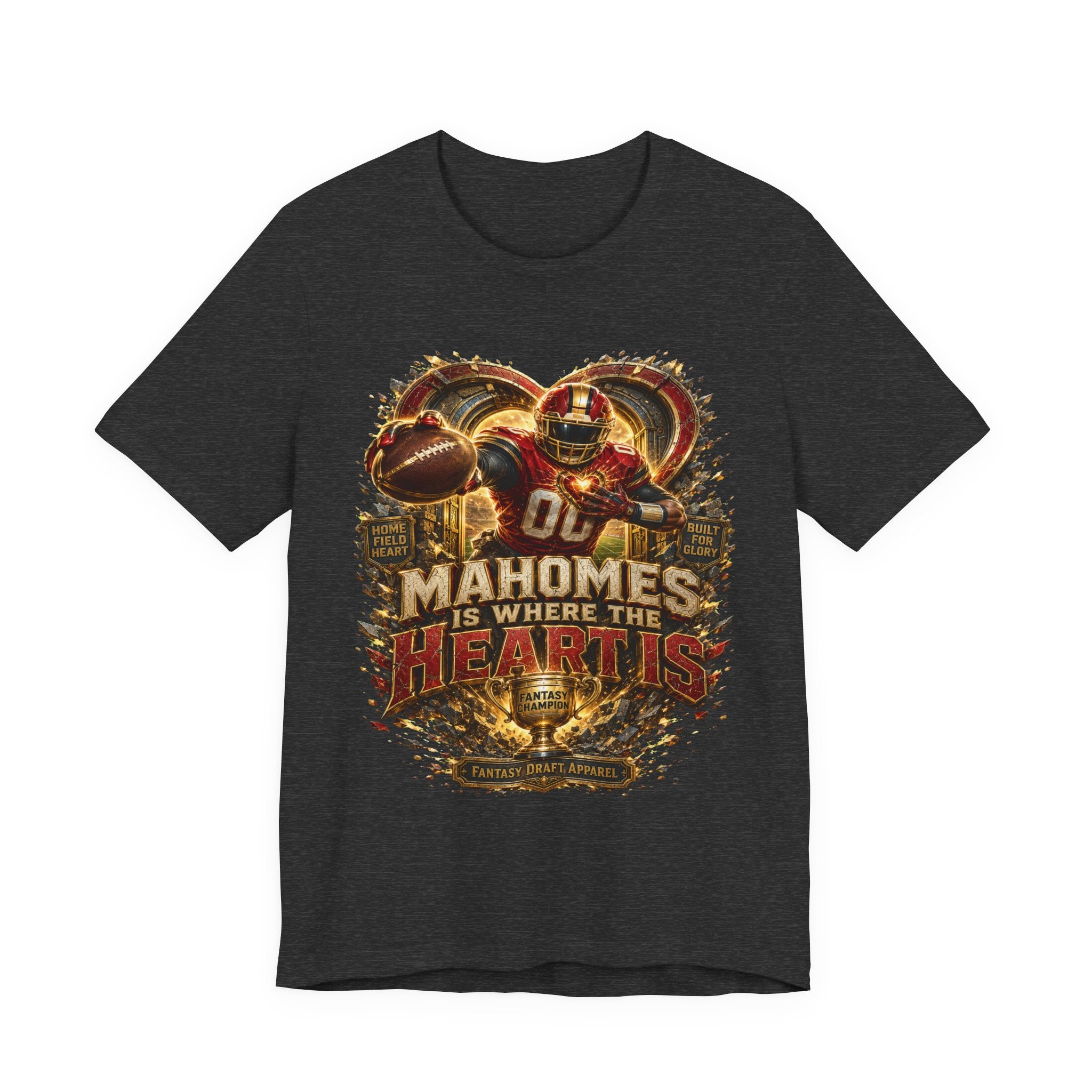 Mahomes Is Where the Heart Is Premium Football Tee