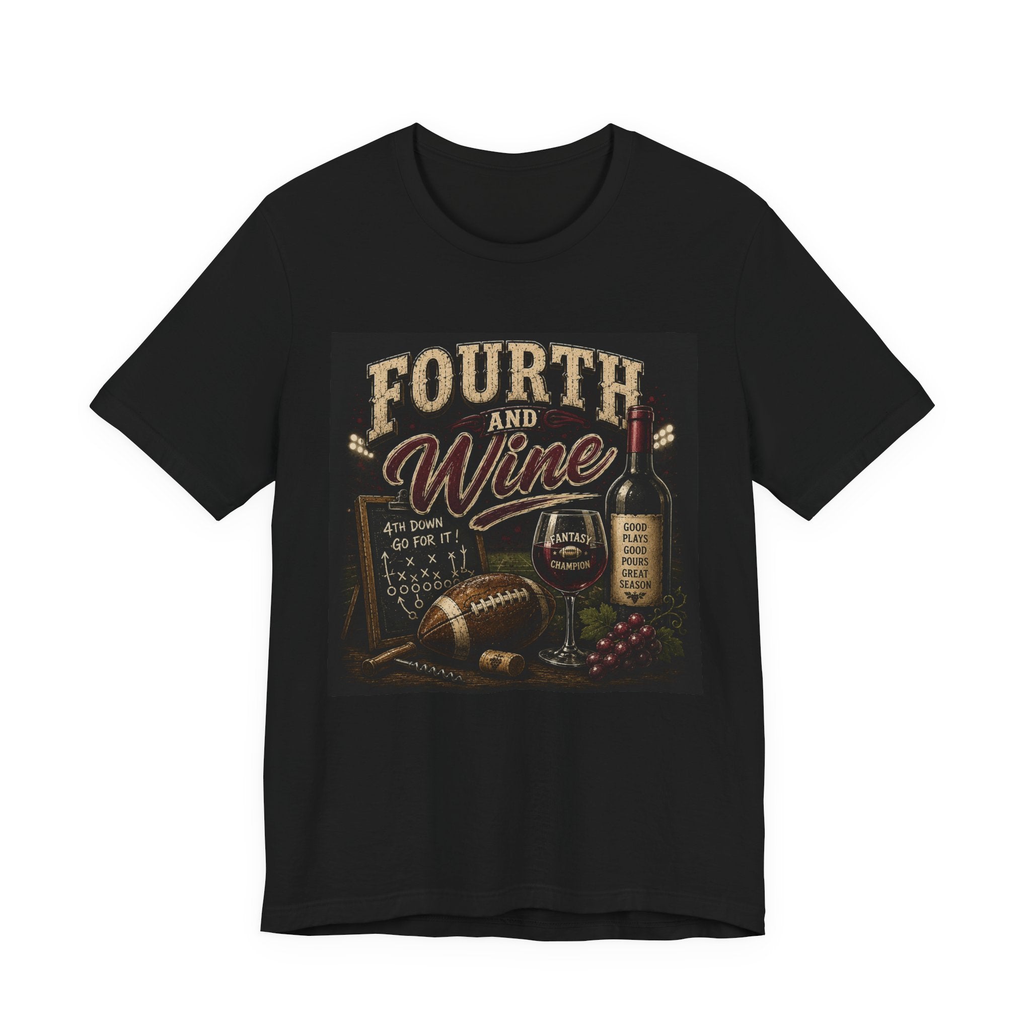 Fourth & Wine Fantasy Football Tee