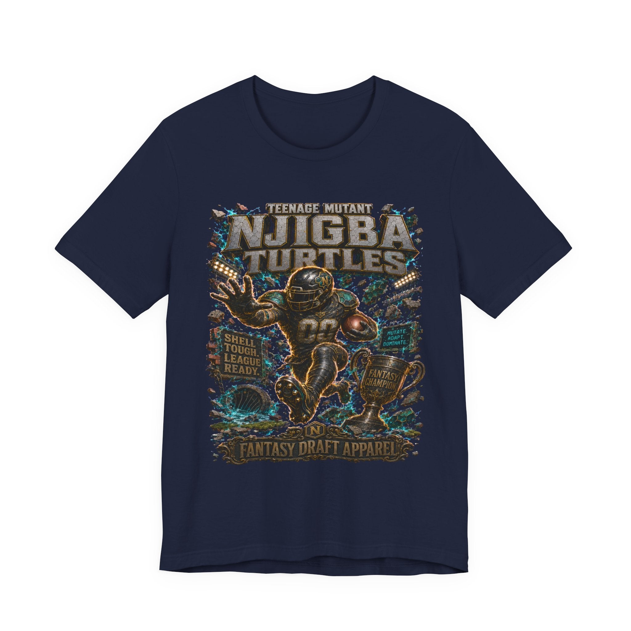 Teenage Mutant Njigba Turtles  Premium Football Tee