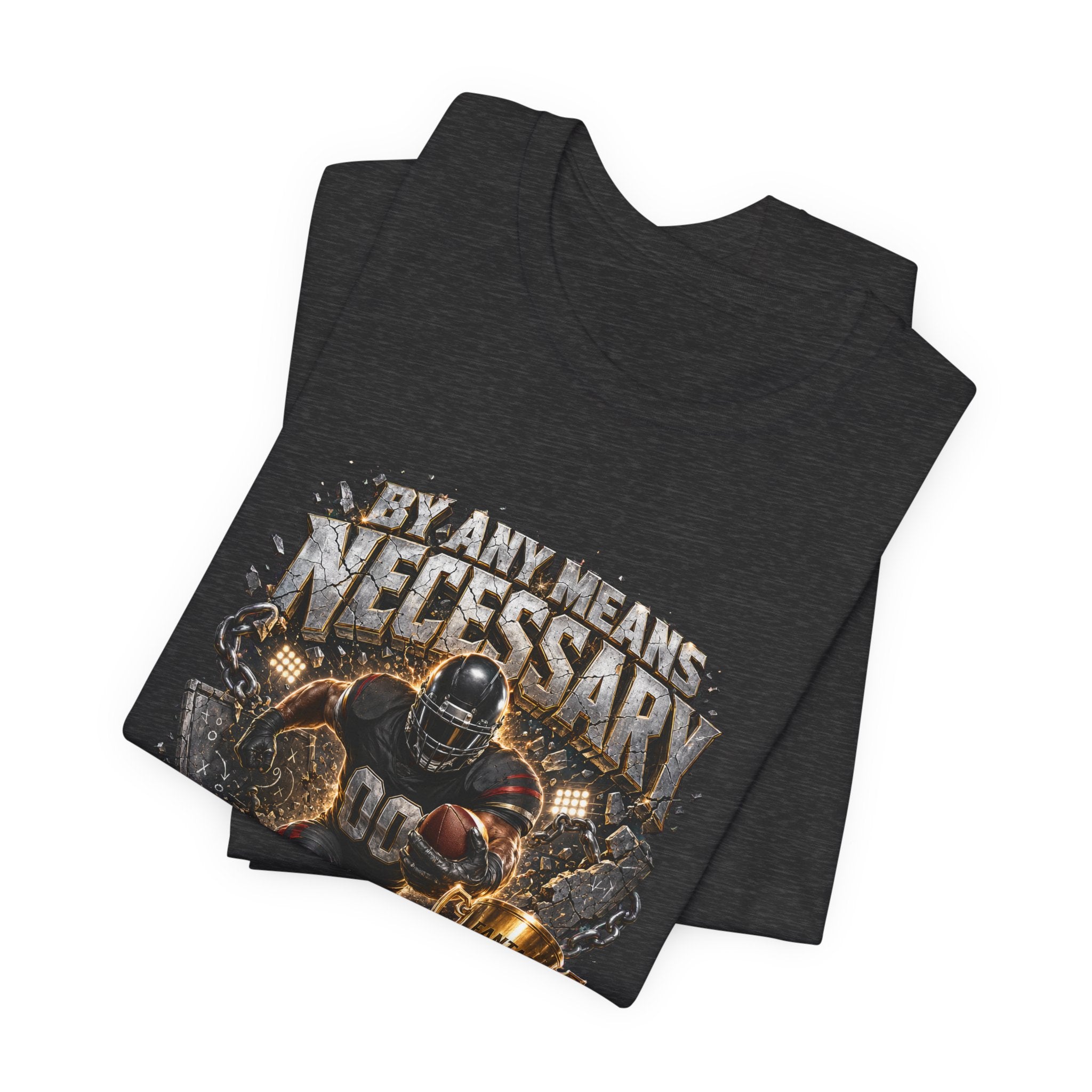 By Any Means Necessary Premium Football Tee