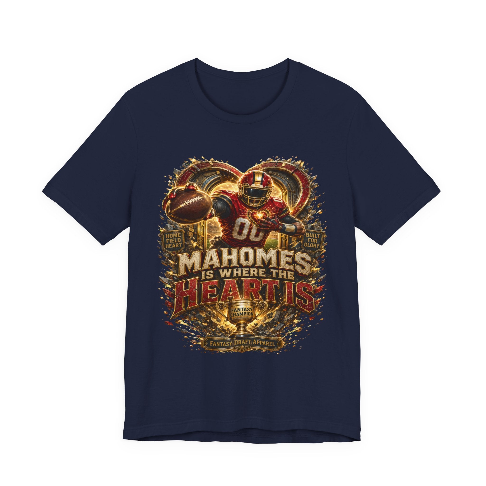 Mahomes Is Where the Heart Is Premium Football Tee