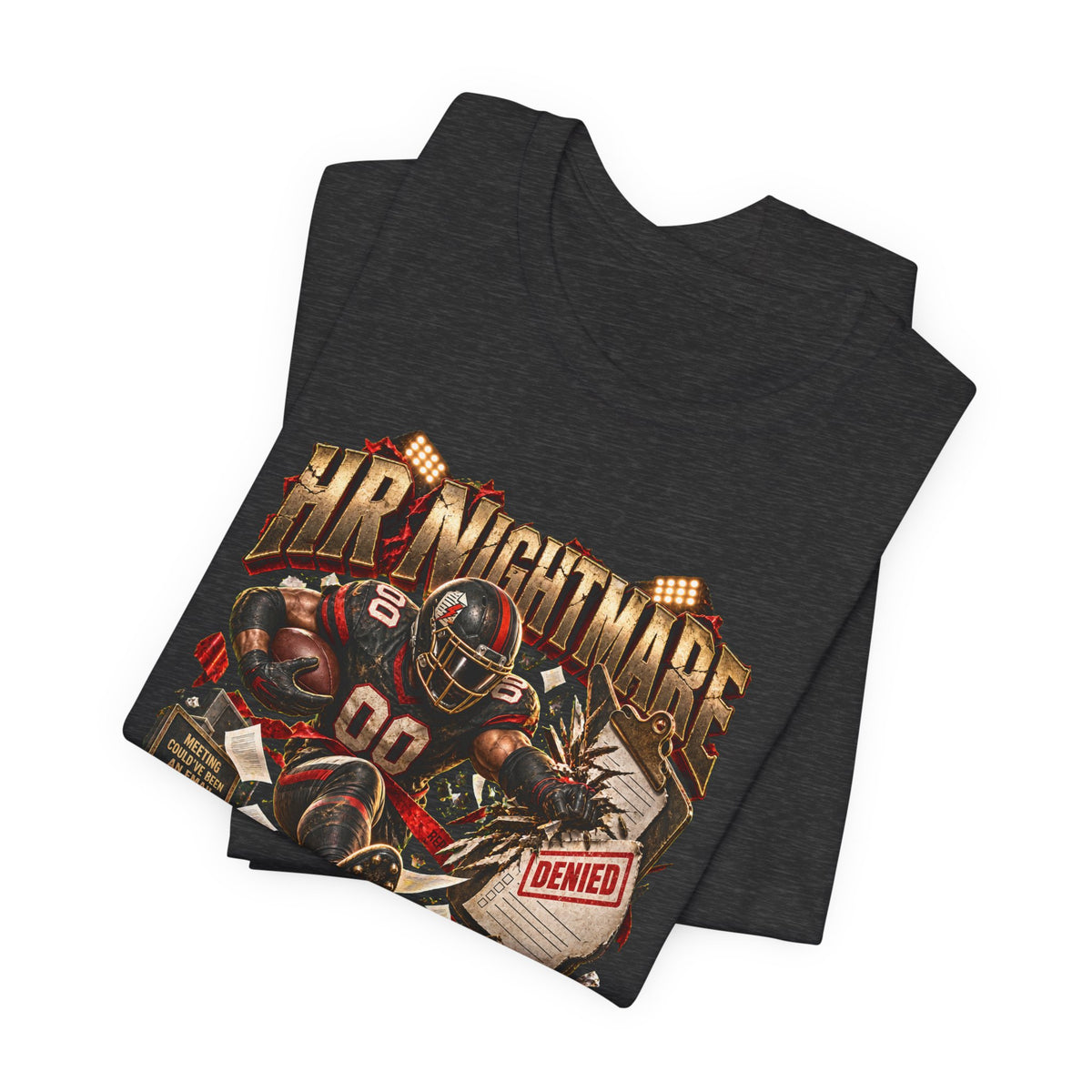 HR Nightmare Team Football Tee