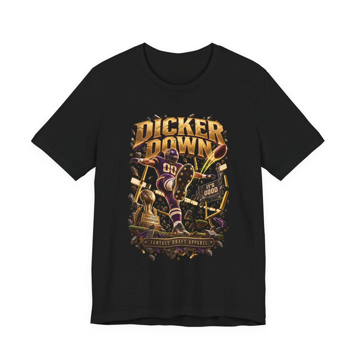 Dicker Down Team Football Tee