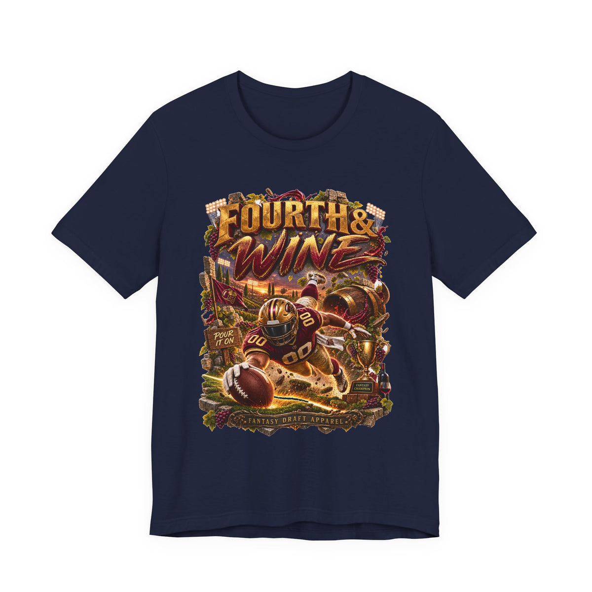 Fourth & Wine Team Football Tee