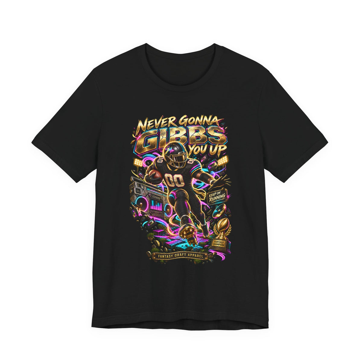 Never Gonna Gibbs You Up Team Football Tee