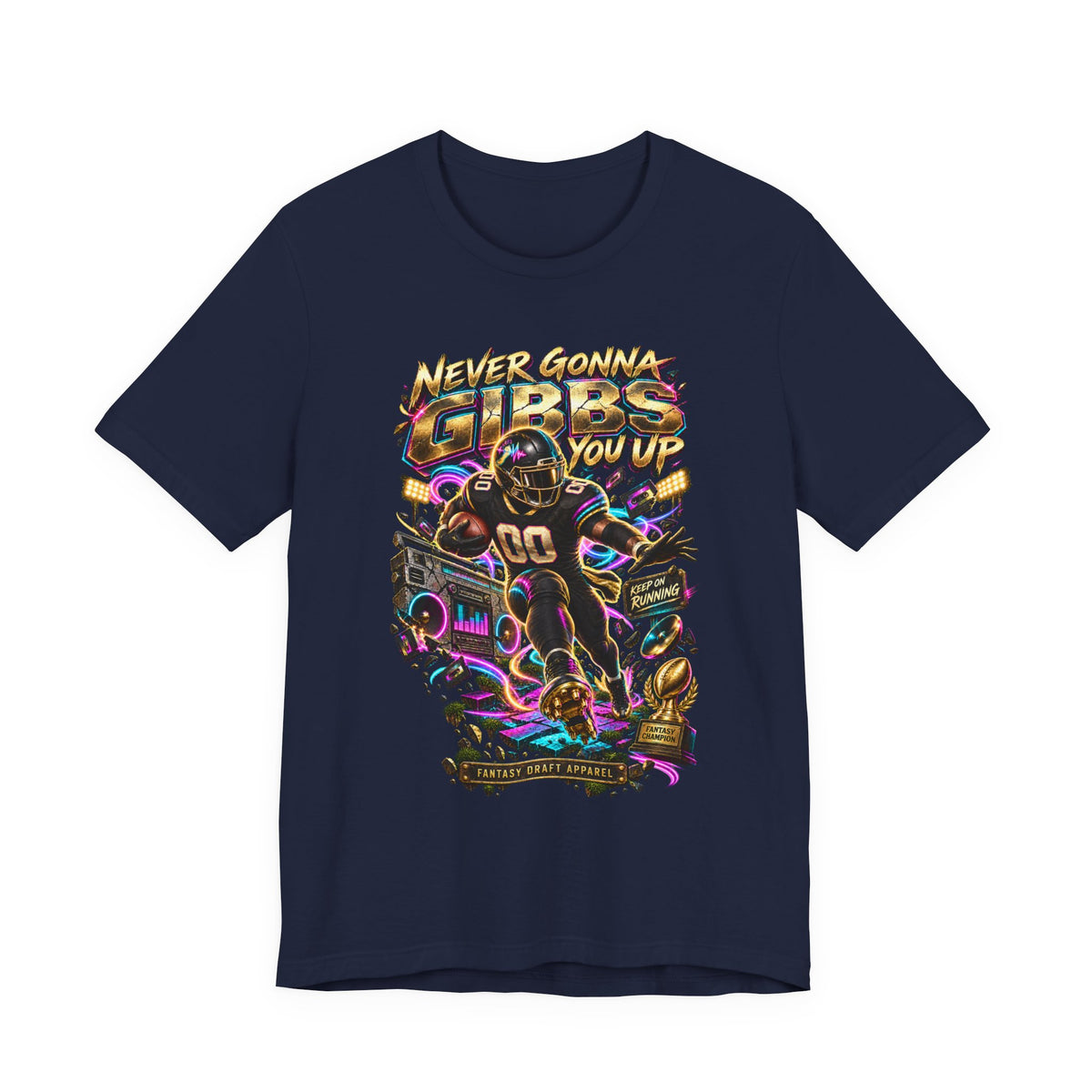 Never Gonna Gibbs You Up Team Football Tee