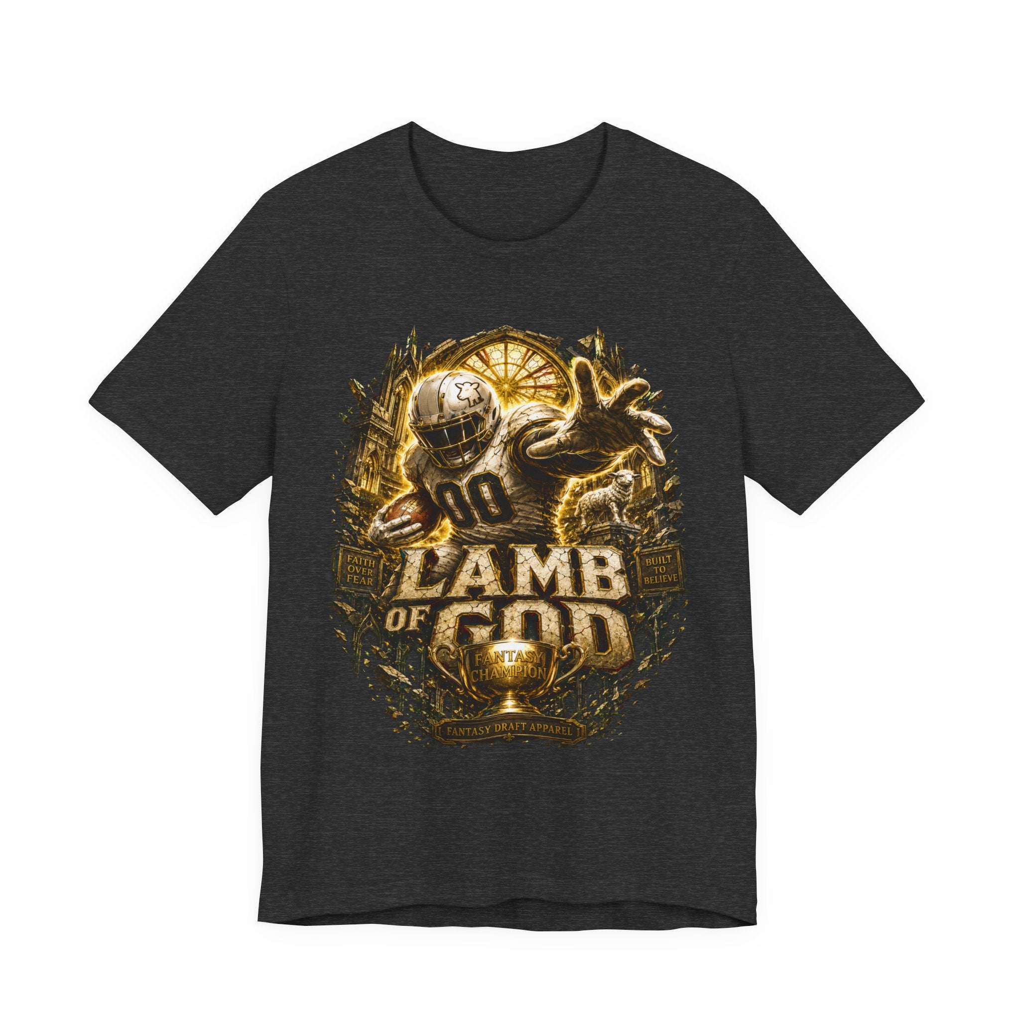 Lamb of God Premium Football Tee