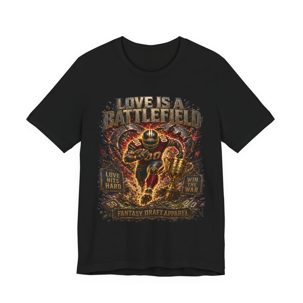 Love Is A Battlefield Premium Football Tee