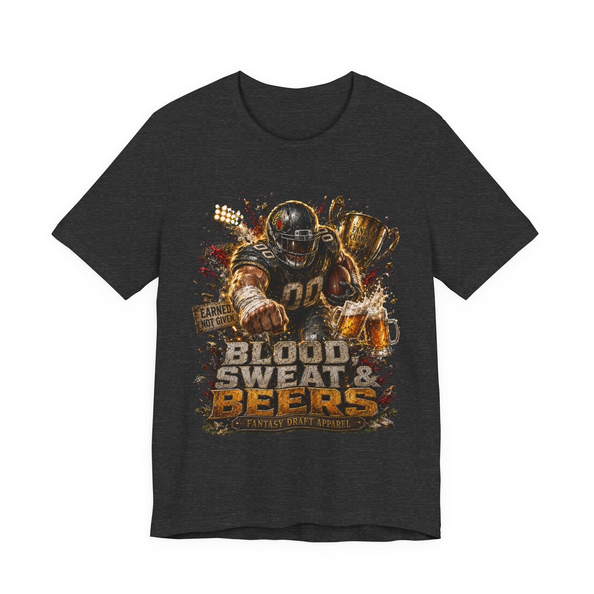 Blood, Sweat & Beers Premium Football Tee