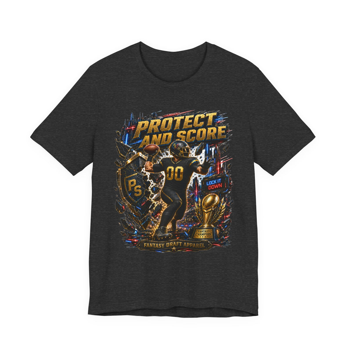 Protect and Score Team Football Tee