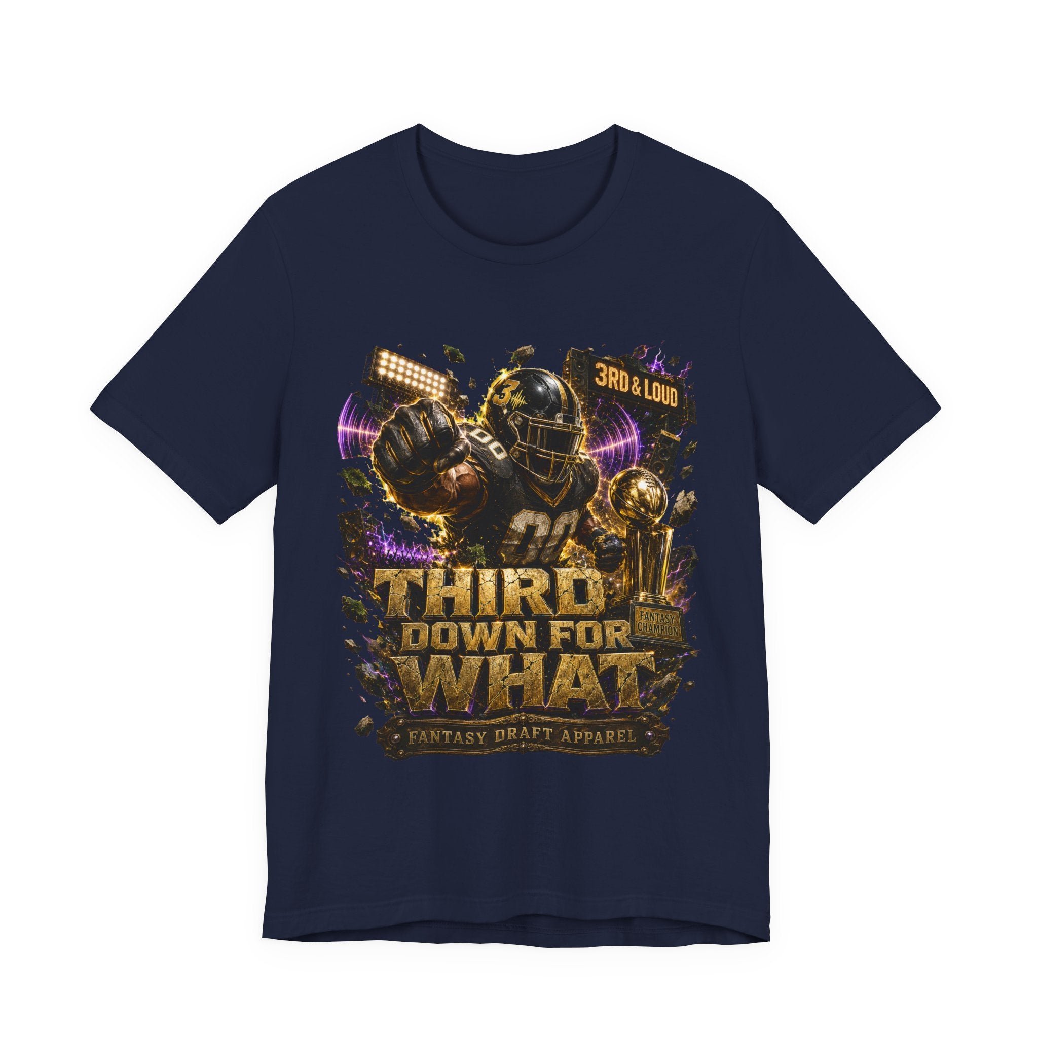 Third Down For What Premium Football Tee
