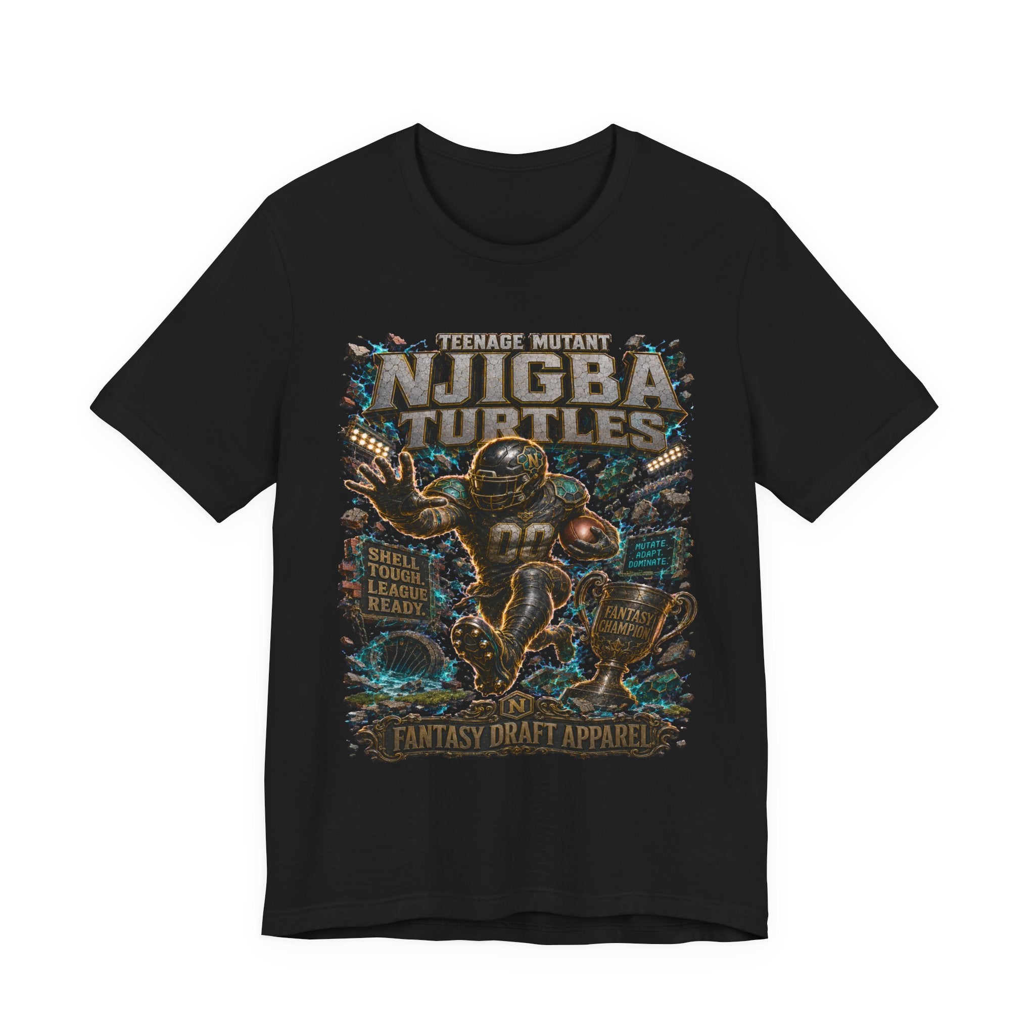 Teenage Mutant Njigba Turtles  Premium Football Tee