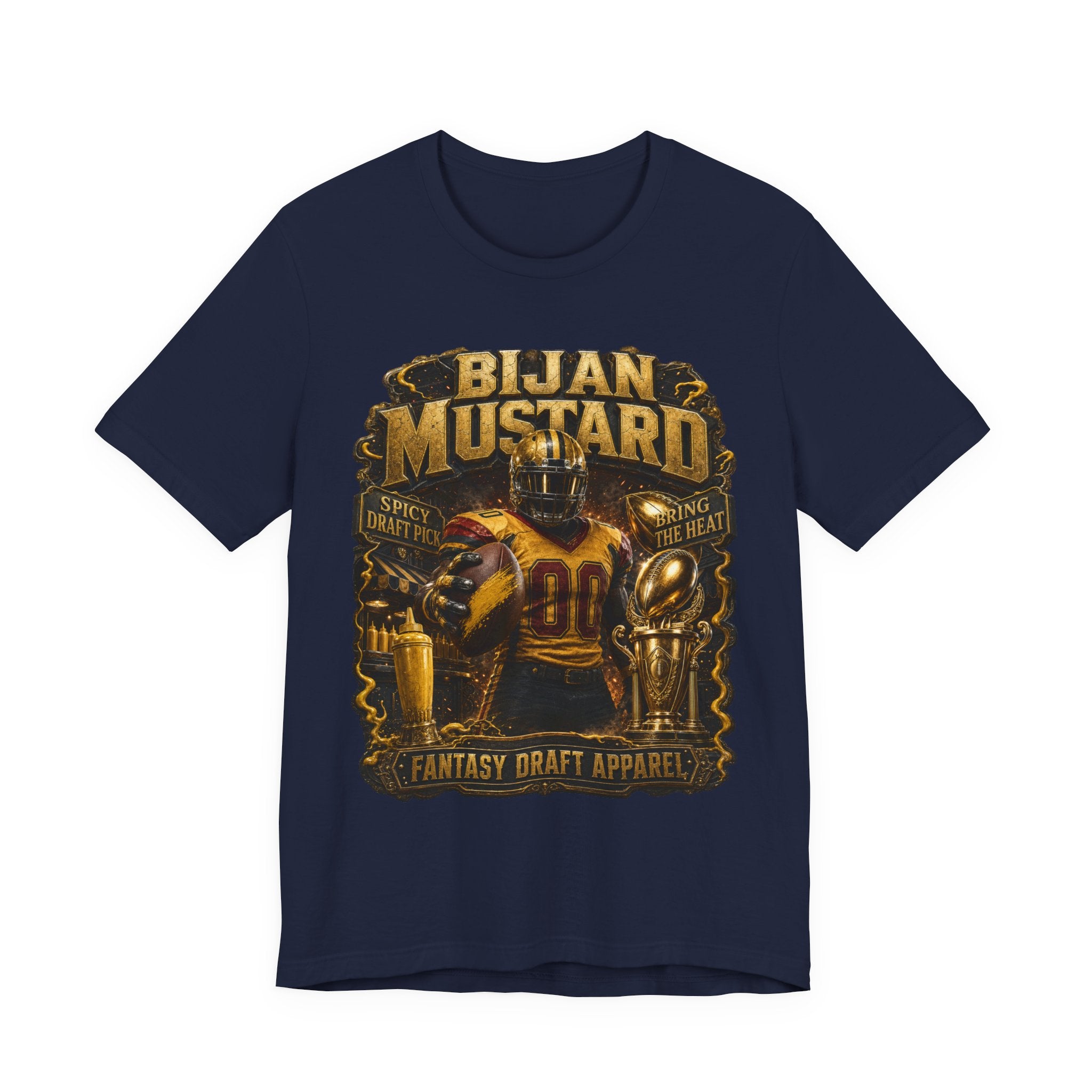 Bijan Mustard Premium Football Tee