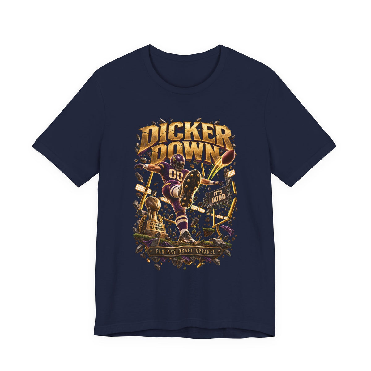 Dicker Down Team Football Tee