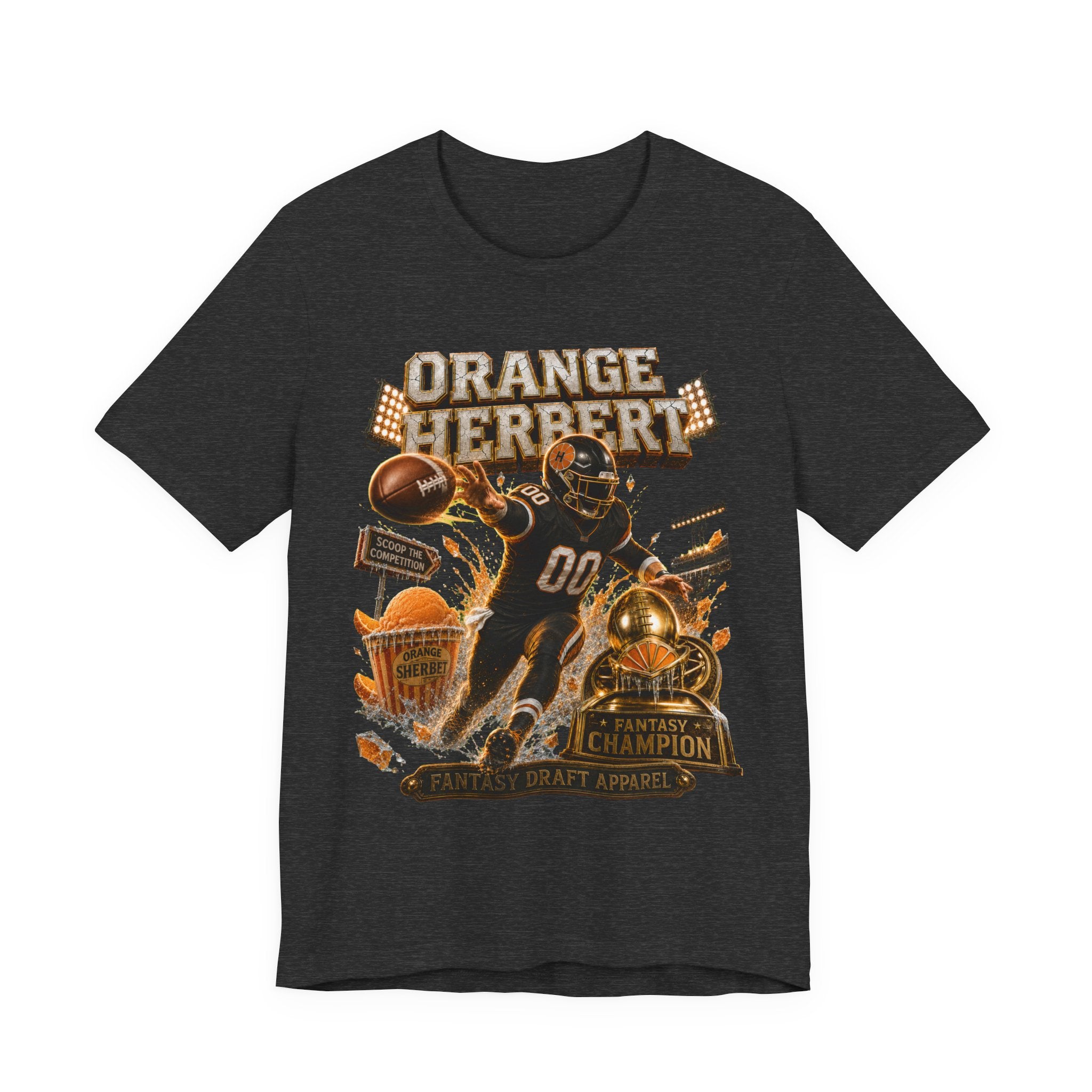 Orange Herbert Premium Football Tee