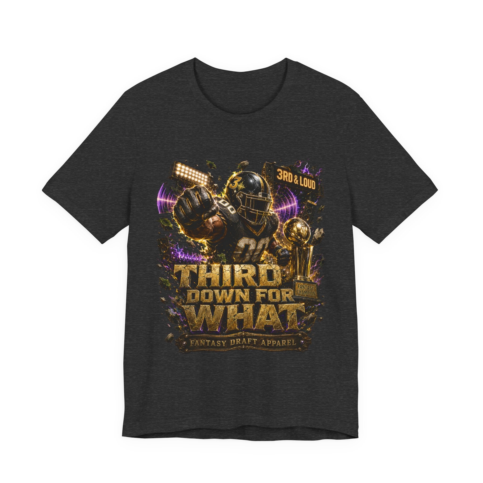 Third Down For What Premium Football Tee