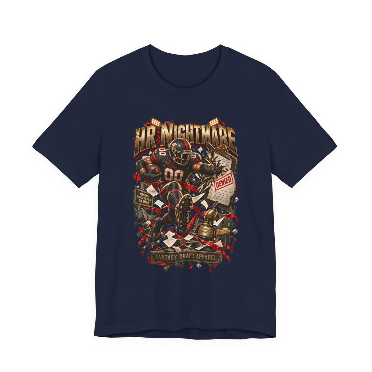 HR Nightmare Team Football Tee