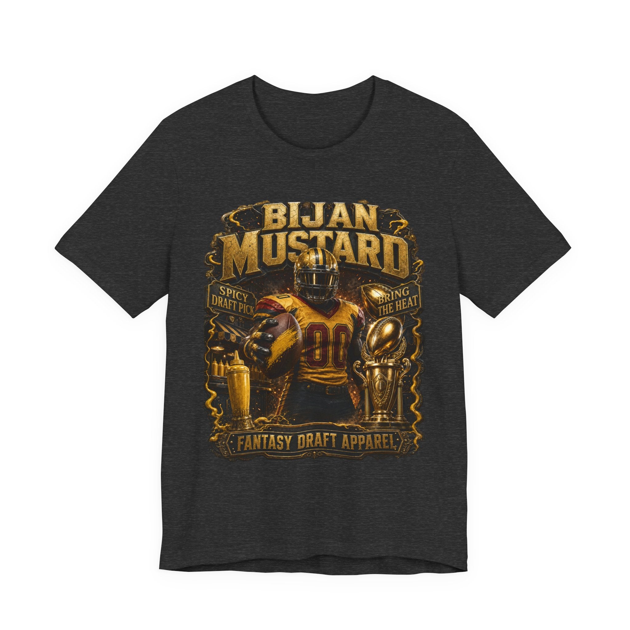 Bijan Mustard Premium Football Tee