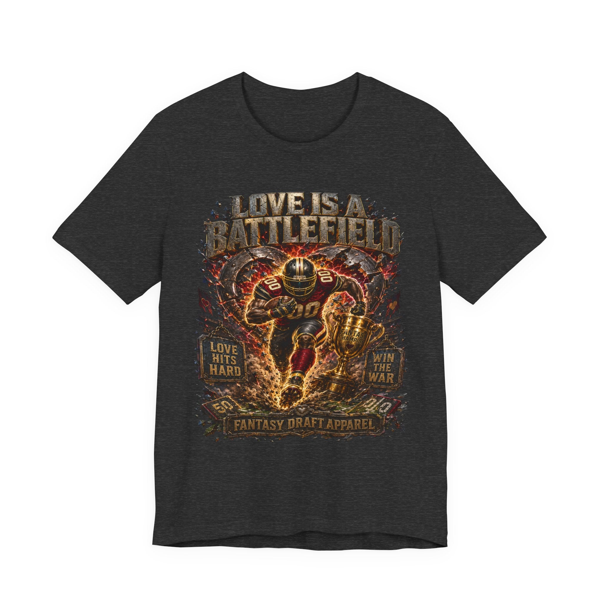 Love Is A Battlefield Premium Football Tee