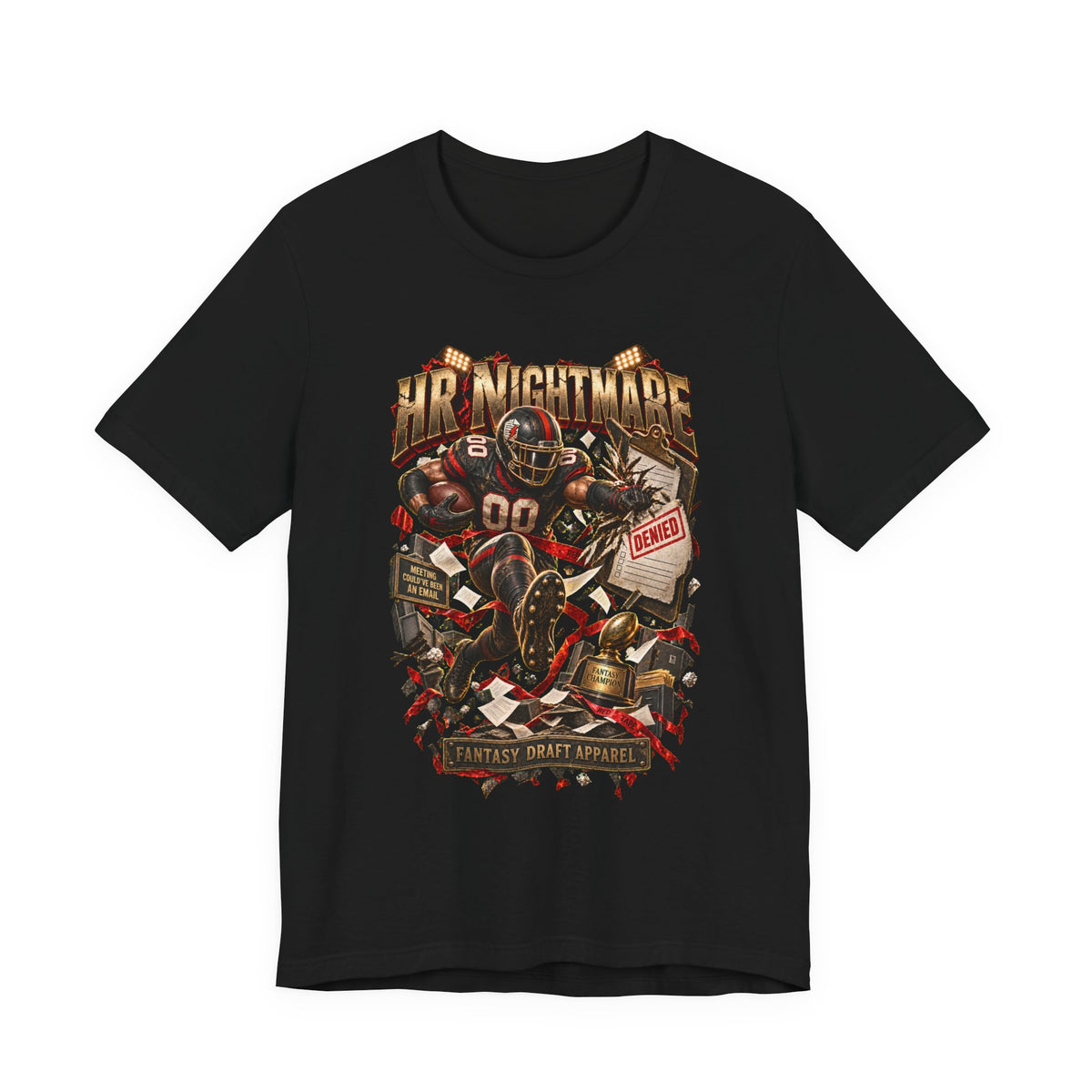 HR Nightmare Team Football Tee