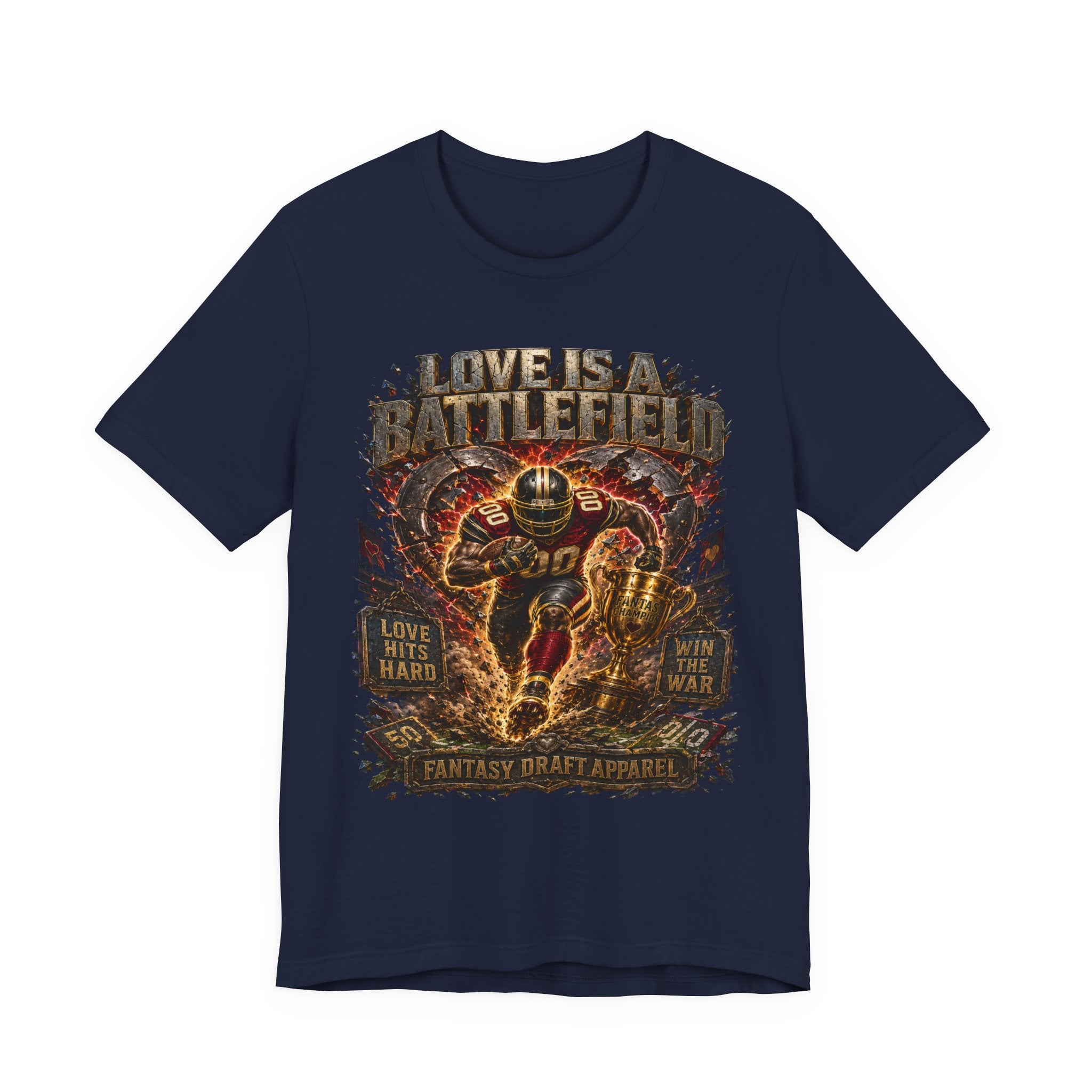 Love Is A Battlefield Premium Football Tee